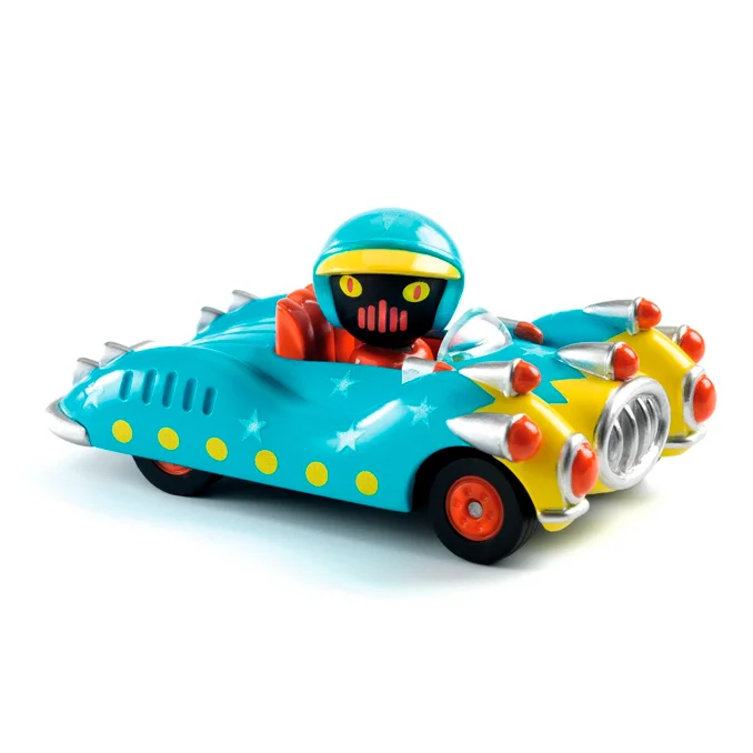 Djeco Crazy motors blå bil med skydekanoner