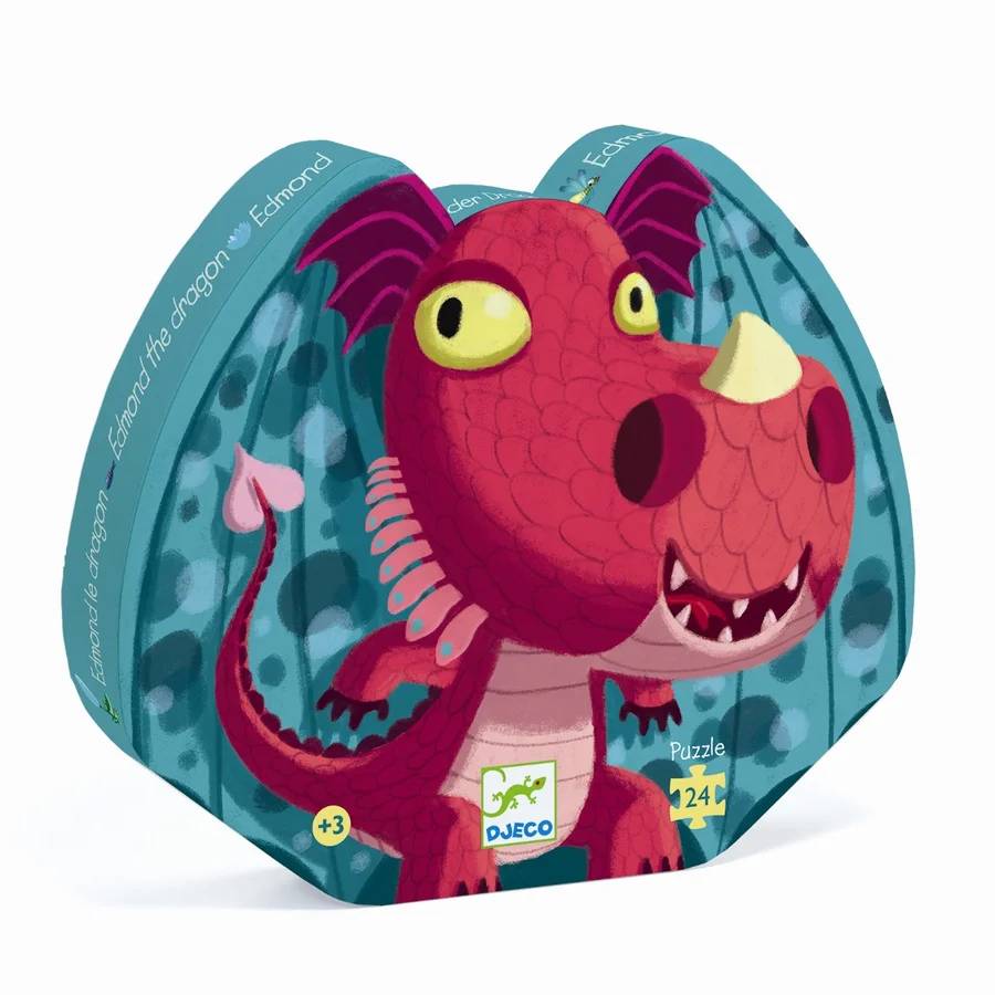 Djeco silhouetpuslespil, Dragen Edmond - 24 brikker
