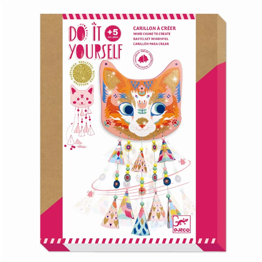 Djeco DIY æske, Vindspil - Katte