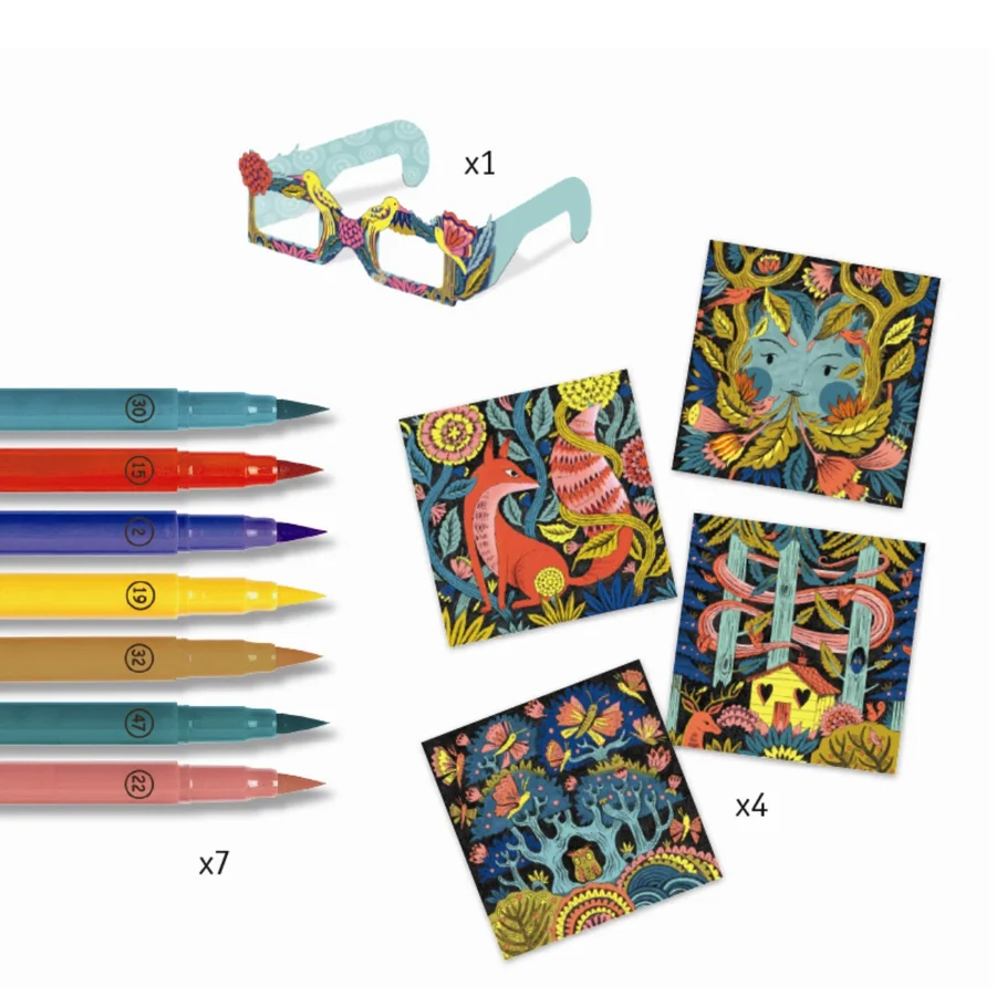 Djeco kreativ æske, Magisk skov med 3D effekt