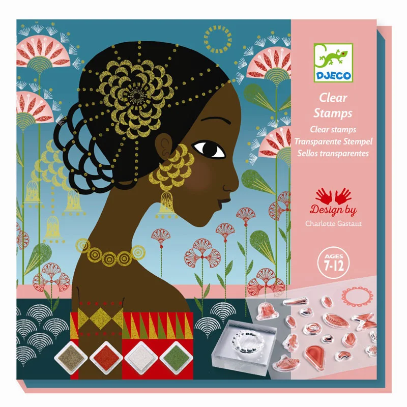 Djeco kreativ æske m.stempler, portrætter