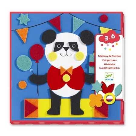 Djeco kreativ leg, collage for de små - filt dyr