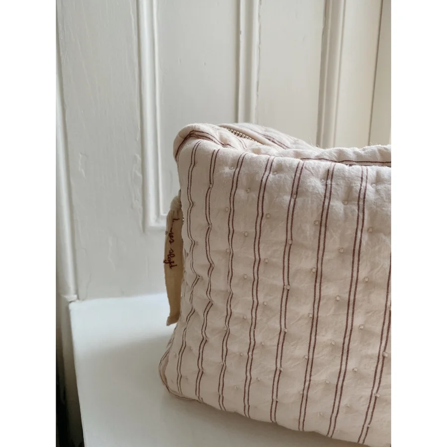 Konges Sløjd Strands Havet stor toilettaske, Whisper Pink/Brick Red