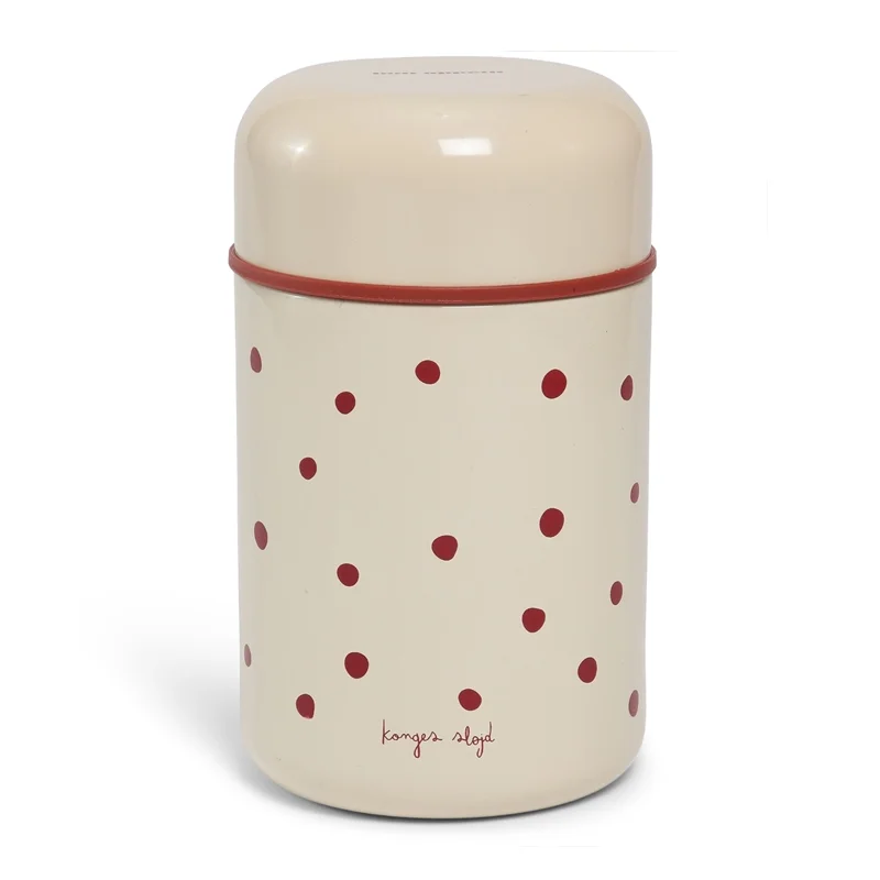 Konges Sløjd thermo madbeholder, Raspberry/Red dot