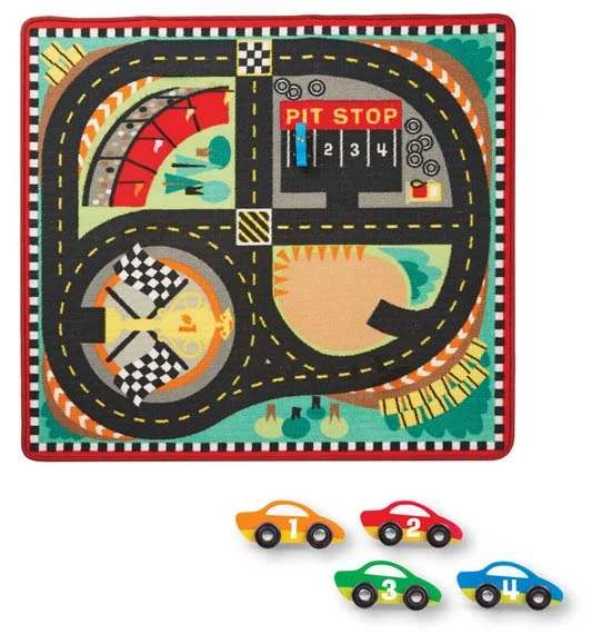 Melissa and Doug legetæppe m. biler, Racerbane