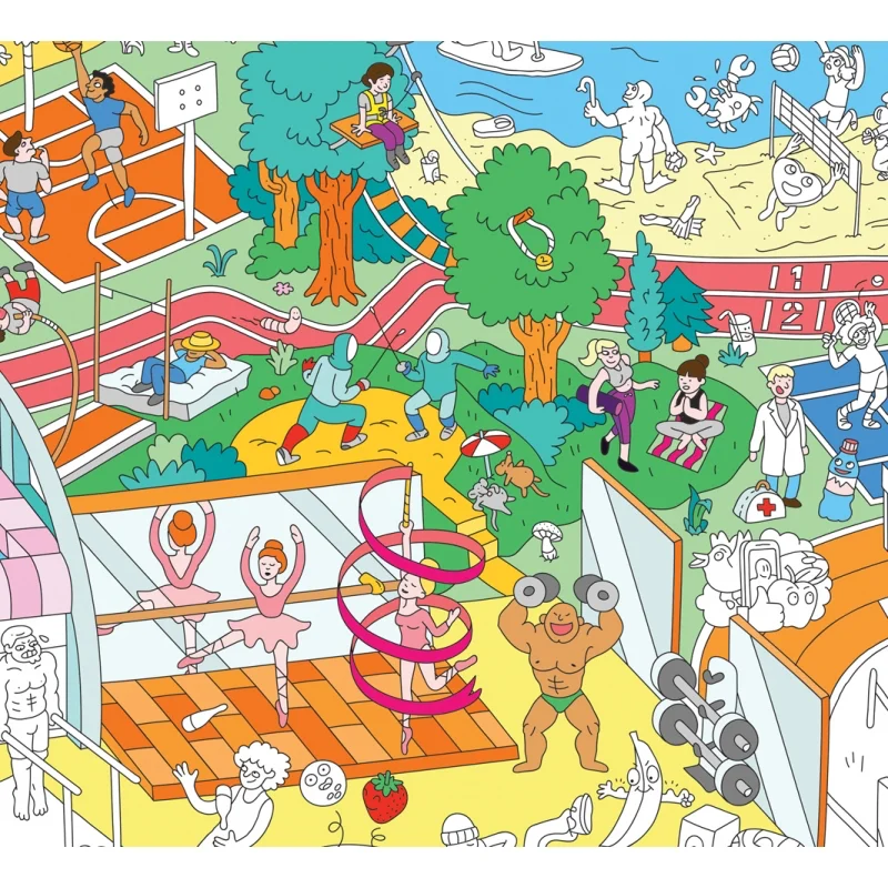 OMY plakat til farvelægning, Sport