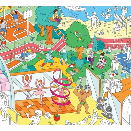 OMY plakat til farvelægning, Sport