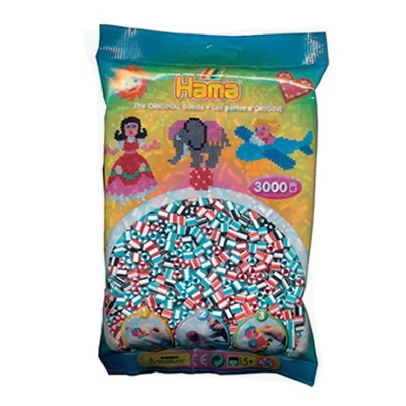 HAMA perler 3000 stk stribede, basic mix