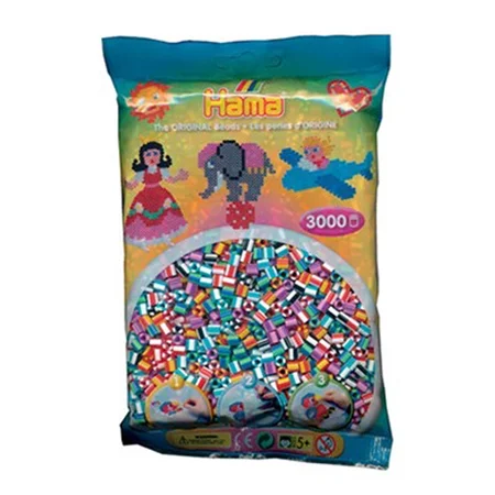 HAMA perler 3000 stk stribede, mix farver