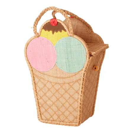 Rice raffia taske, isvaffel
