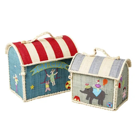 Rice opbevaringskurv 2 stk, cirkus