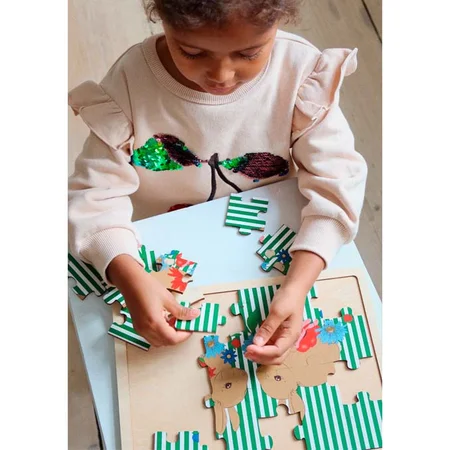 Konges Sløjd træpuslespil, kaniner - 24 brikker