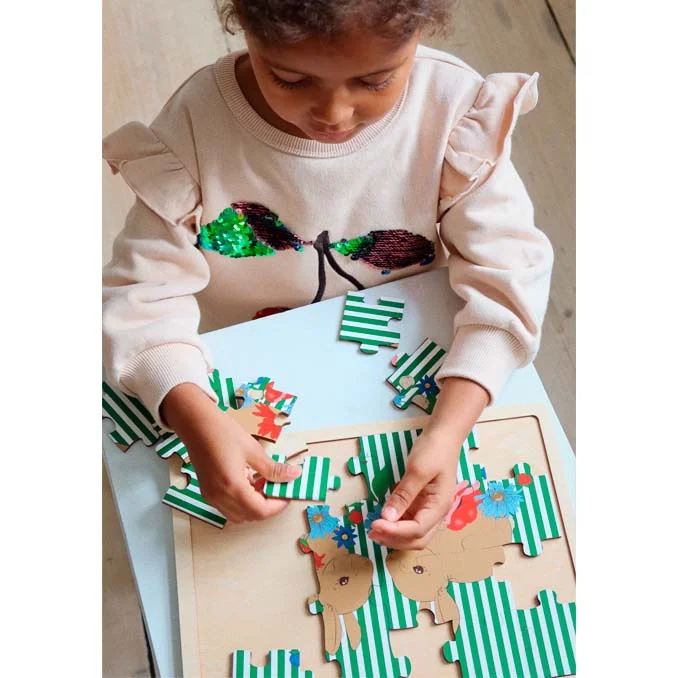 Konges Sløjd træpuslespil, kaniner - 24 brikker