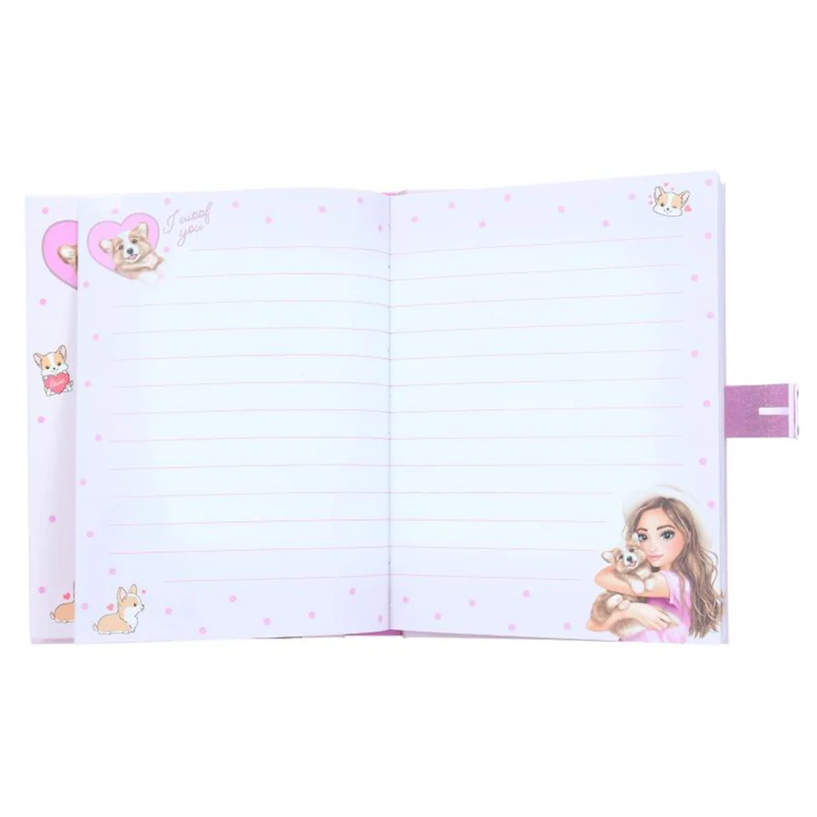 TOPModel Dagbog m/kode og musik corgi