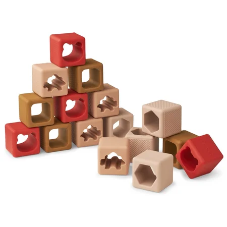 Liewood silikone byggeklodser, Rose