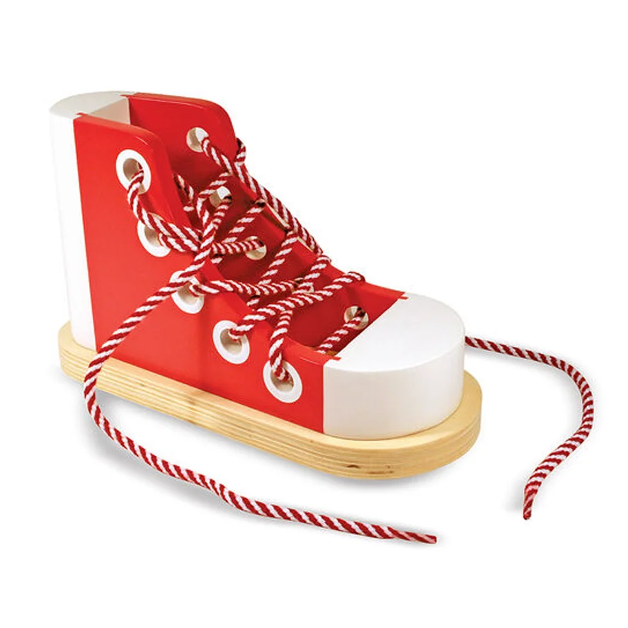 Melissa and Doug snørresko i træ