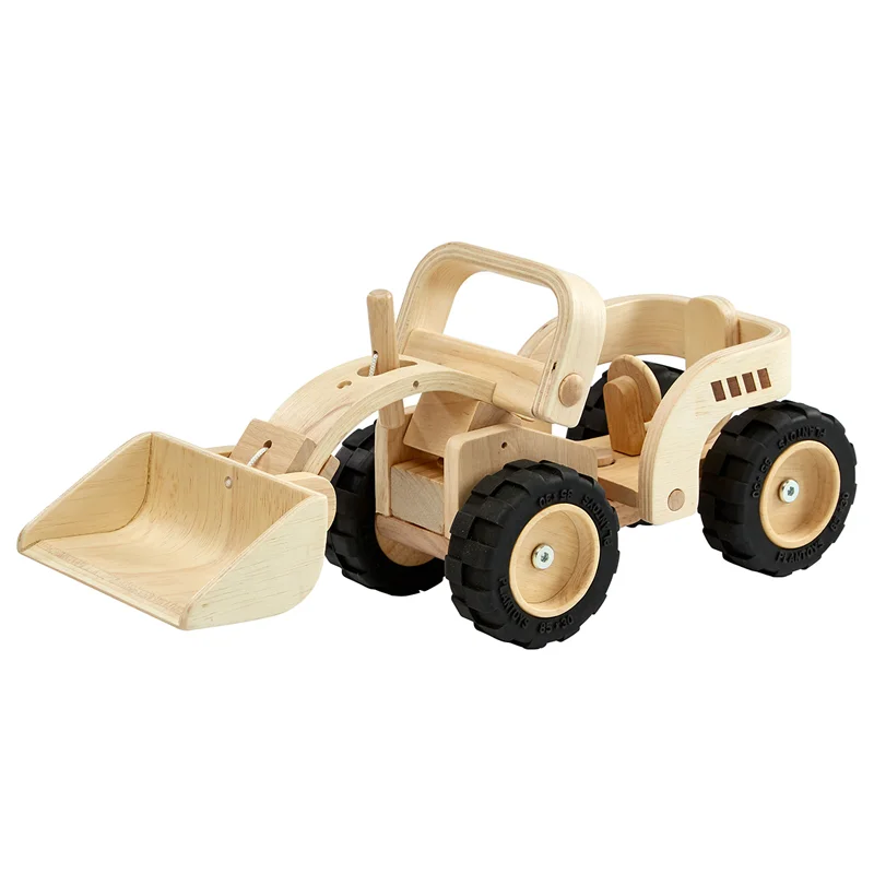 PlanToys stor gravemaskine, natur