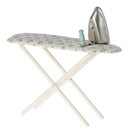 Maileg Bügelbrett und Bügeleisen, blaue Blumen