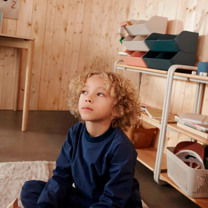 Liewood 2 opbevaringskasser M, dove blue