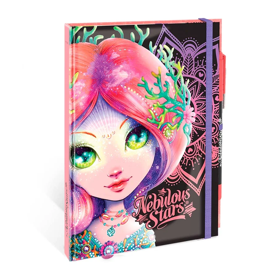 Nebulous star, Deluxe sort notesbog, pink