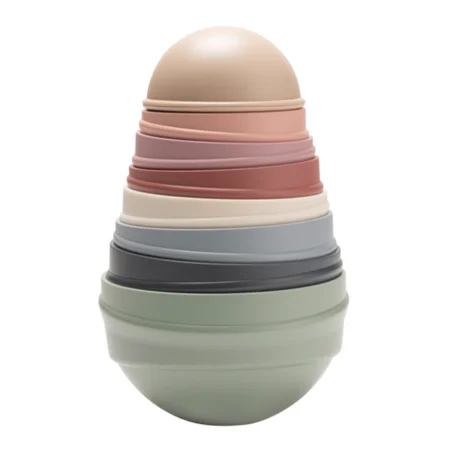 Bibs wobbly stabeltårn, Pastel Rainbow