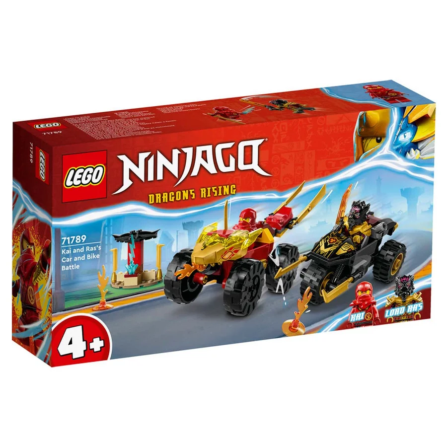 LEGO® NINJAGO Kai og Ras' bil- og motorcykelkamp