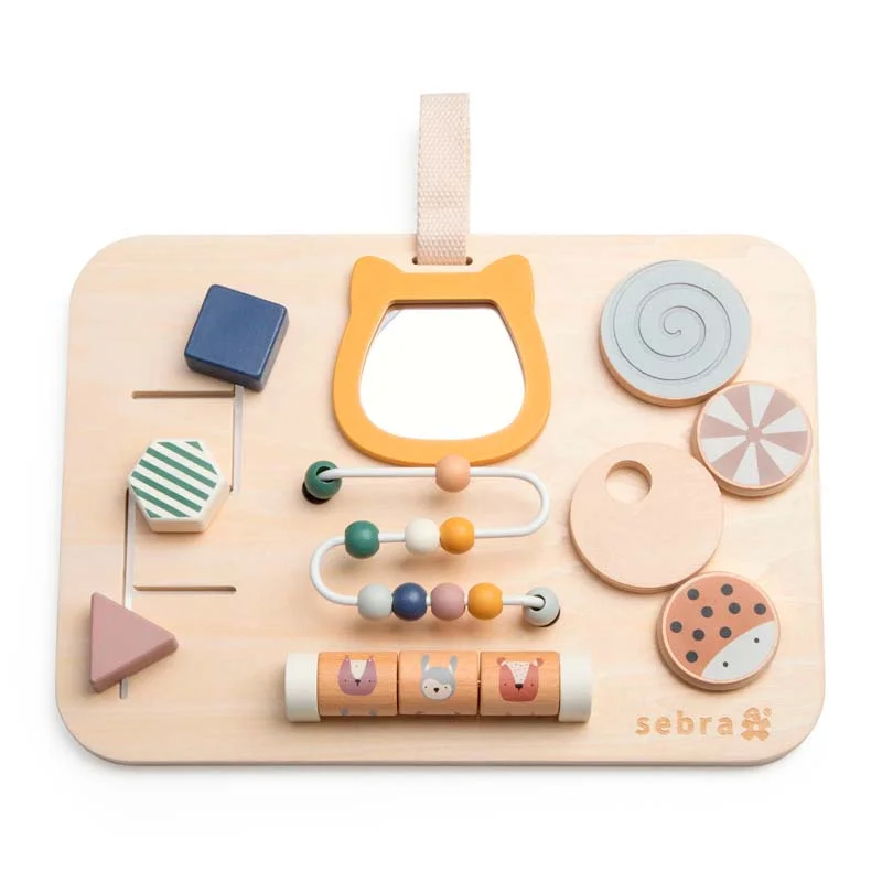 Sebra Aktivitetspanel i træ, woodland