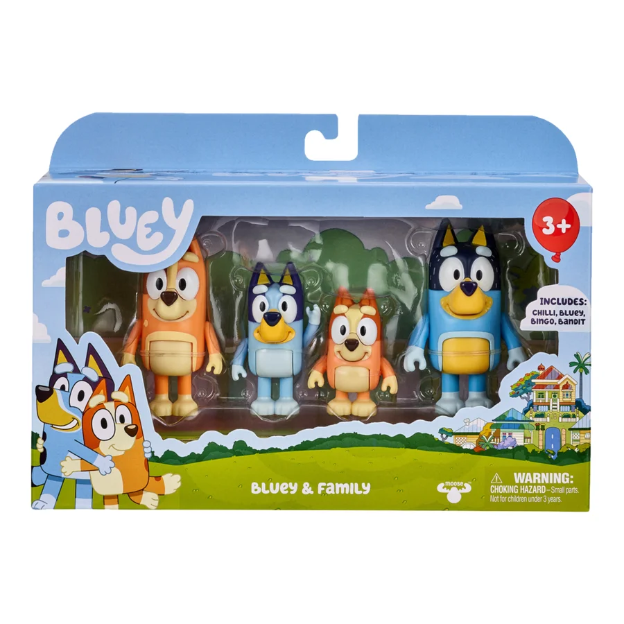 Bluey 4-pak figurer
