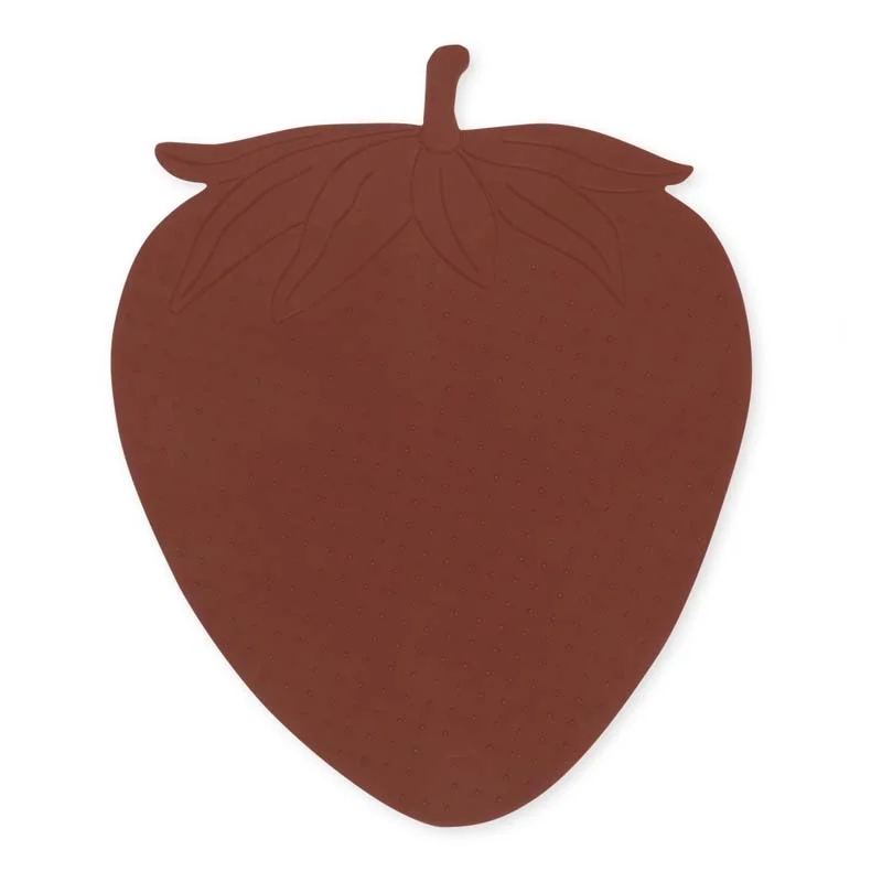 Konges Sløjd jordbær silikone-bademåtte, rosewood