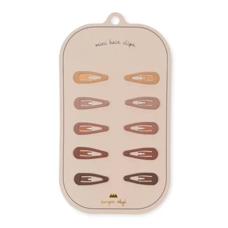 Konges Sløjd 10-pak Mini Hårspænder, Rosie Shade