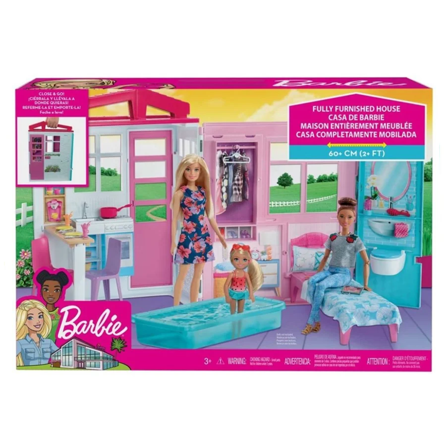 Barbie hus m.møbler og accesories