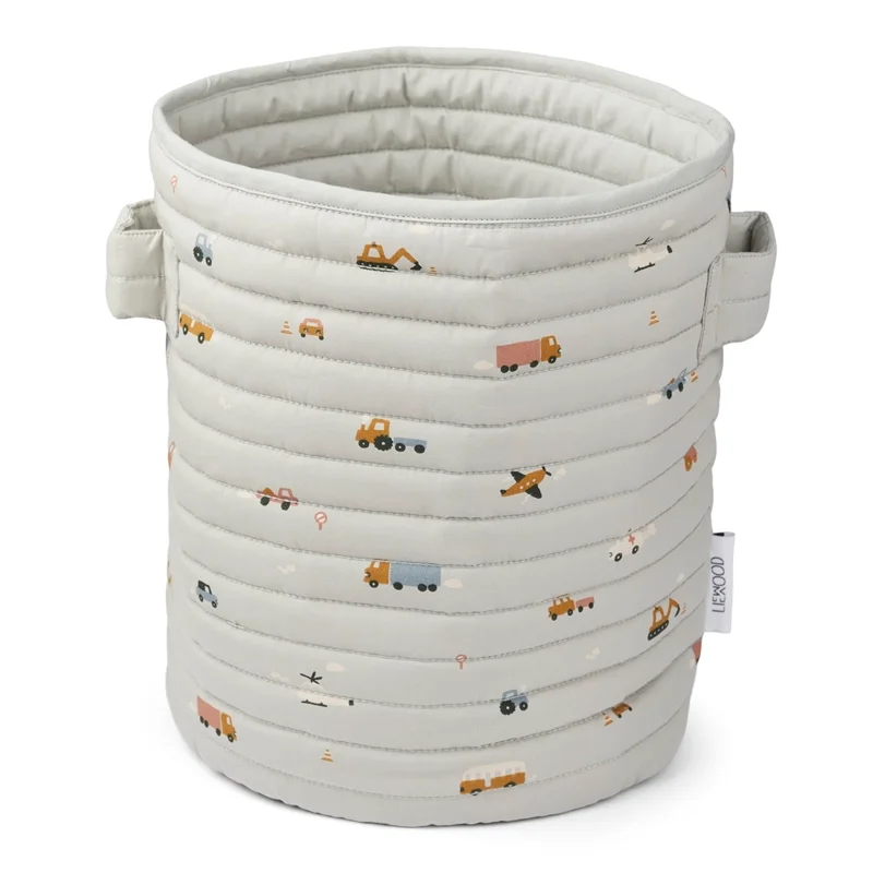 Liewood Ally quiltet kurv, Vehicles - dove blue