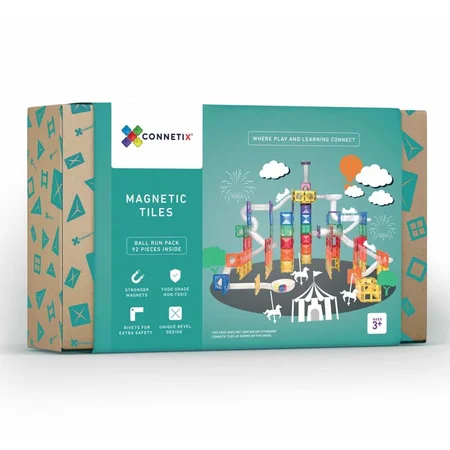 Connetix Magnet-Bausteine, Kugelbahn - 92 Teile