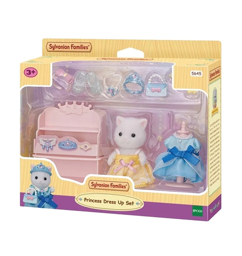 Sylvanian Families, prinsesse påklædningssæt og perserkat pige