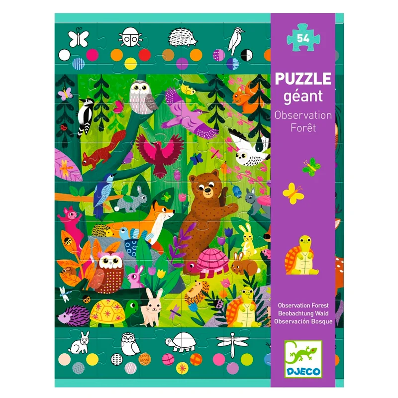 Djeco Großes Bodenpuzzle, Beobachtungswald