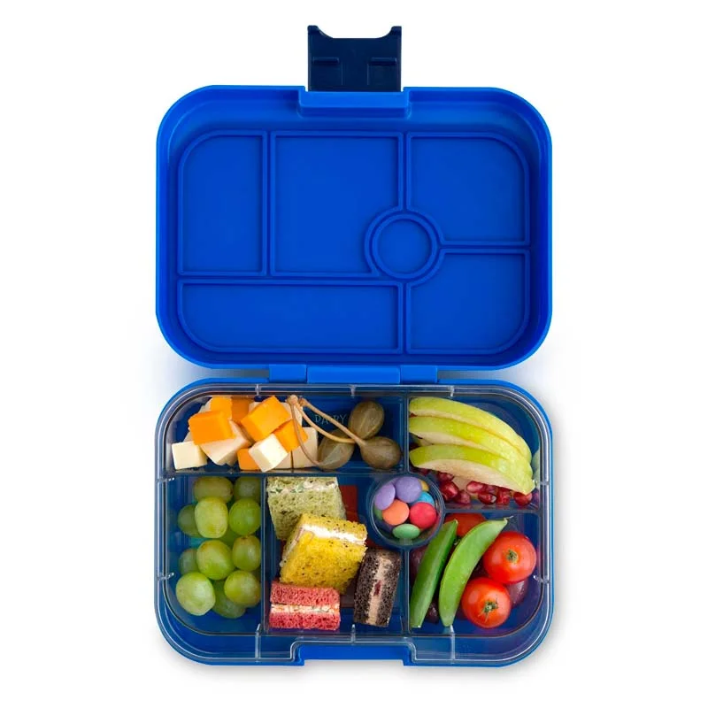 Yumbox Original madkasse m. 6 rum, Neptune Blue - Rocket tray