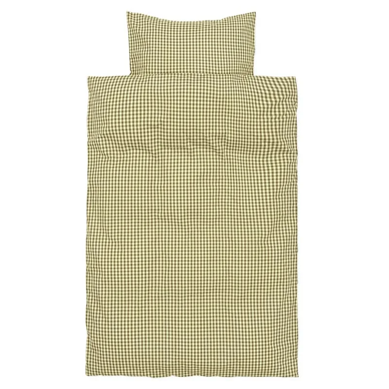 Ferm Living voksen sengetøj, Lemon/Olive