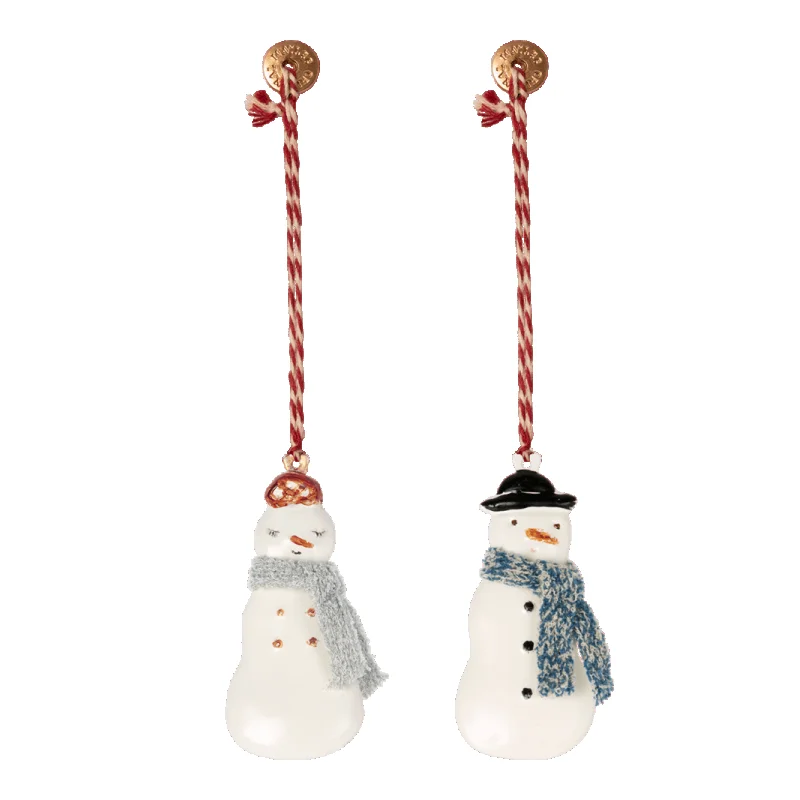 Maileg metal juleophæng, snemand asst.