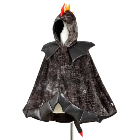 Souza udklædning, drage kappe str. 4-7 år - Sort