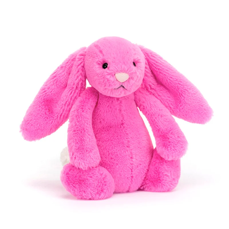 Jellycat Bashful kanin, hot pink lille 18 cm