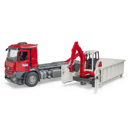 Bruder MB Actros, Lastbil med containerlad og minigraver