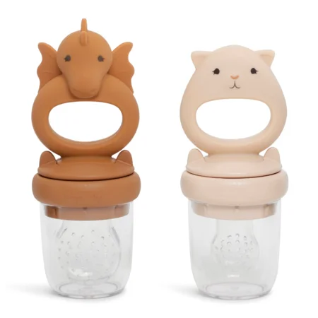 Konges Sløjd Dragon 2-pak Foodfeeder, Caramel/Sunkiss