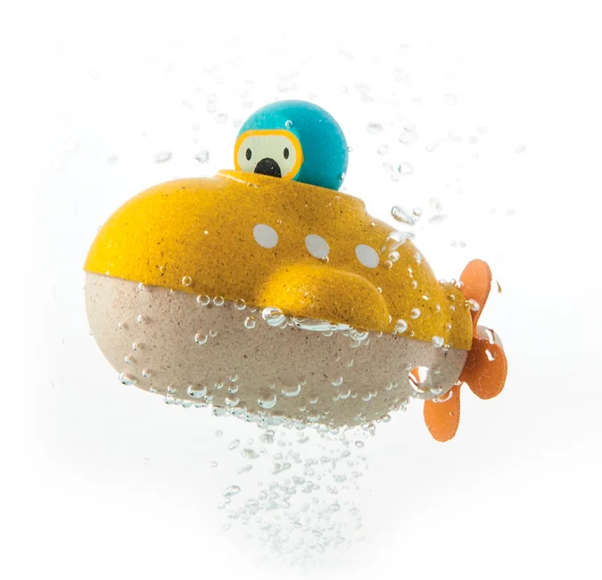 PlanToys badelegetøj i træ, undervandsbåd