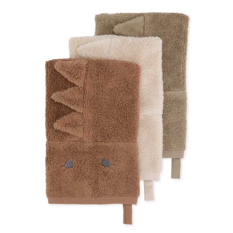 Konges Sløjd 3-pak vaskeklude, Dino