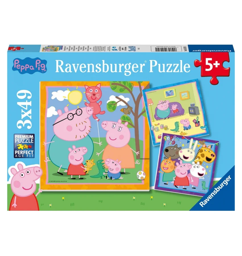 Gurli Gris puslespil 3-i-1, 49 brikker