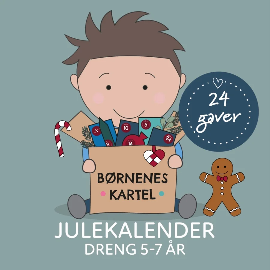 Pakkekalender 24 gaver, dreng 5-7 år