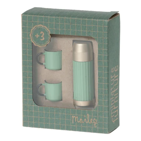 Maileg Thermoskanne und Becher, mint