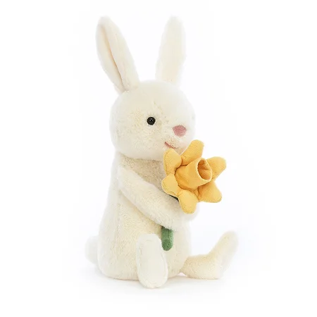 Jellycat Bobbi kanin m.påskelilje, 18 cm