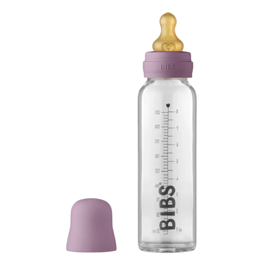 BIBS Sutteflaske 225 ml, complete set - mauve