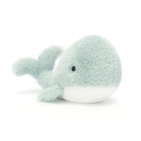Jellycat Ocean Wavelly hval, grå 15 cm